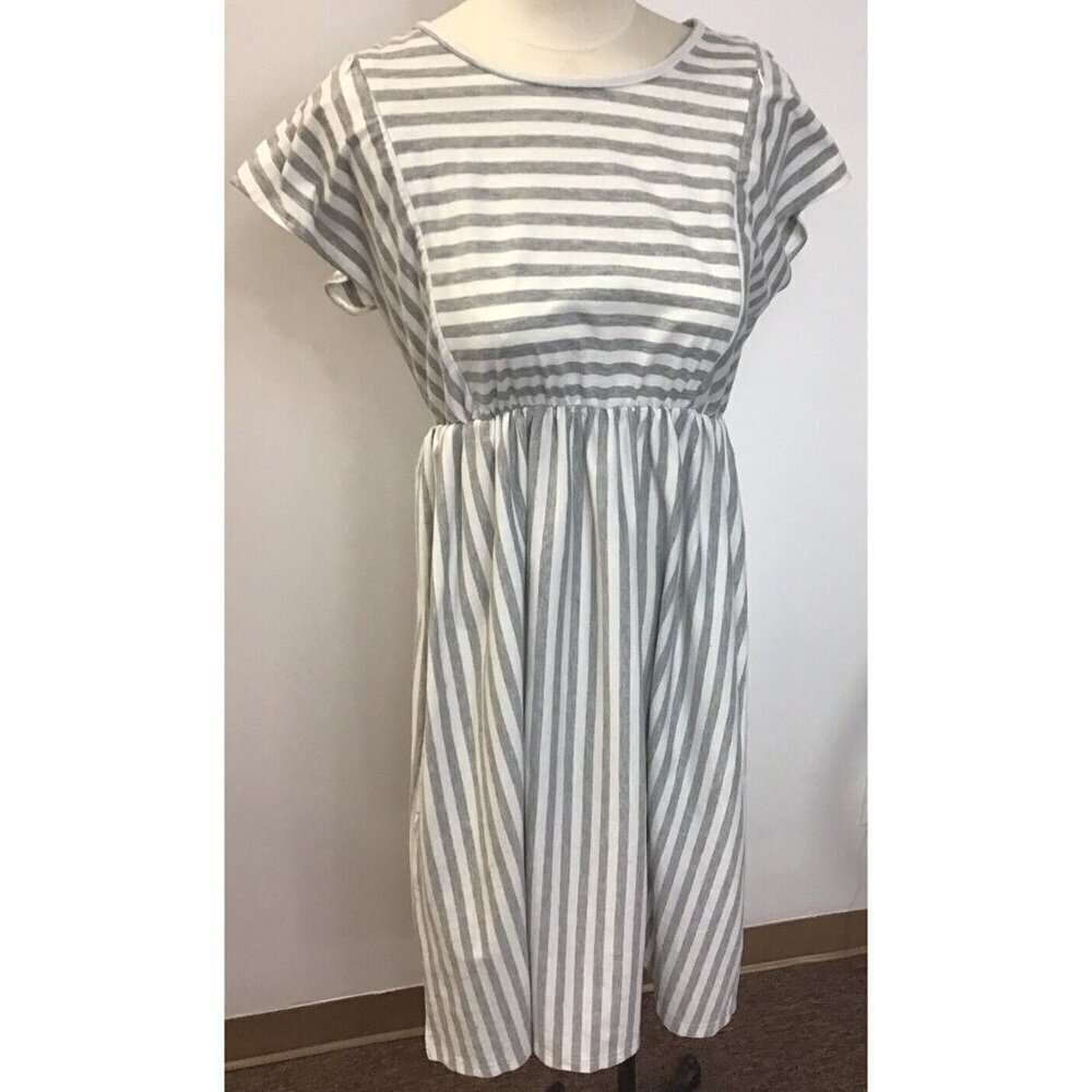 Woman’s Pat Pat Maternity Breastfeeding Stripped Dress Size S